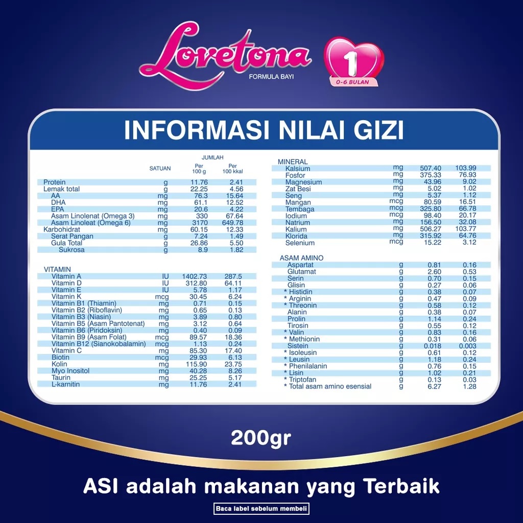 susu formula bayi lovetona 1